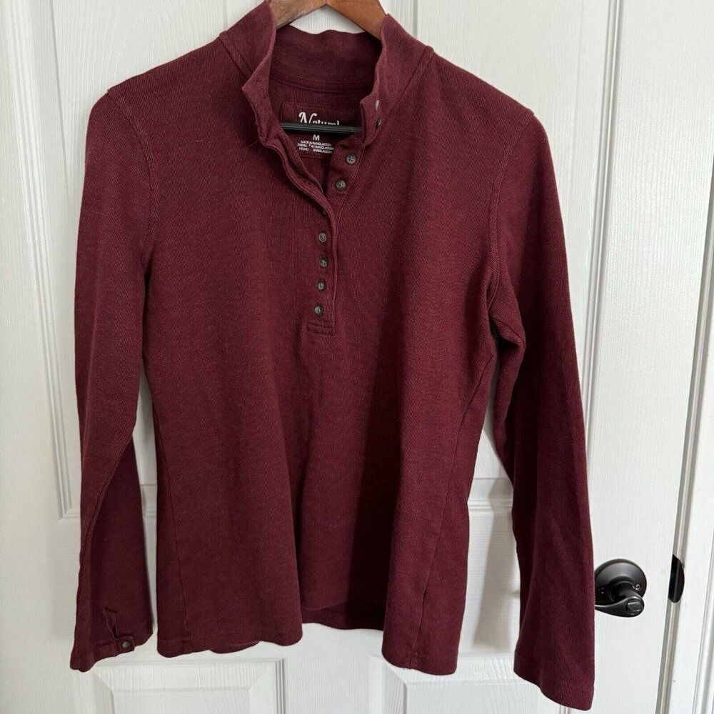 Natural Reflections Long Sleeve Women Maroon Medium Chest 38" Length 24"